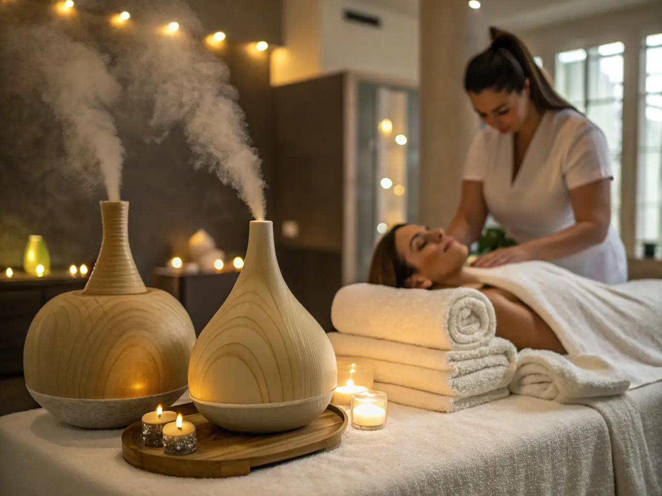 A client relaxing comfortably during a head spa session, showcasing the deep relaxation and rejuvenation benefits of the treatment.